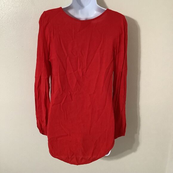 Lucy Love Red Bohemian Hippie Festival Sexy Renaissance Faire Peasant Blouse S - Picture 4 of 9